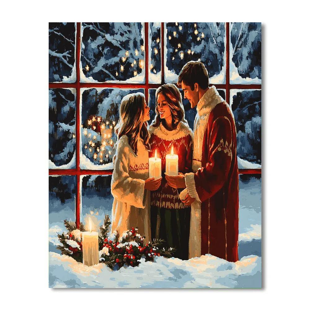 Candlelit Window Serenade Paint by numbers kits