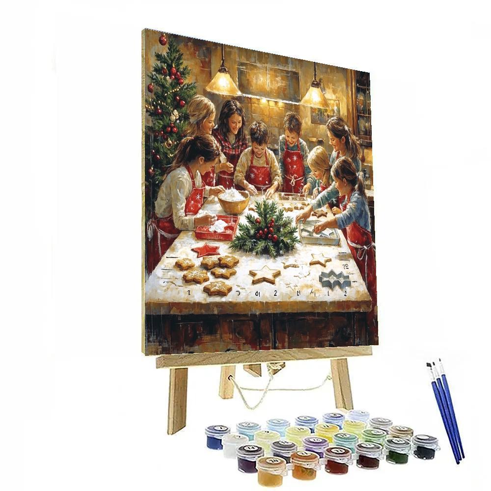 Holiday Baking Circle paint by numbers