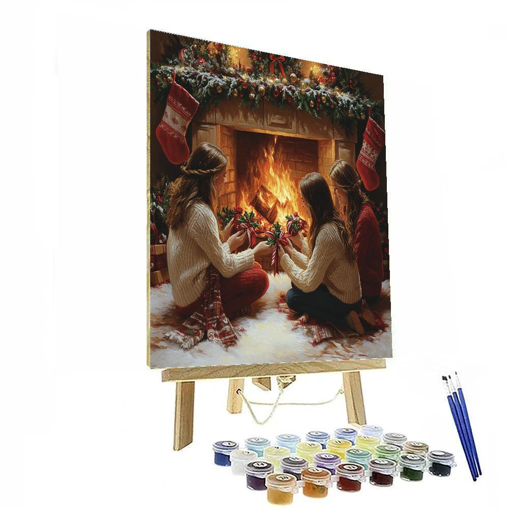 Fireside Ornament Exchange Number painting