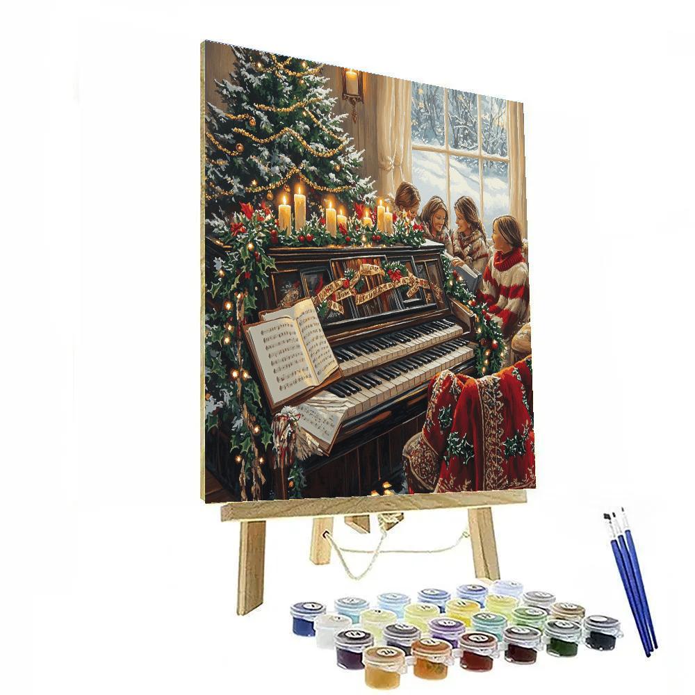 Christmas Choir Around The Piano Paint by numbers kits