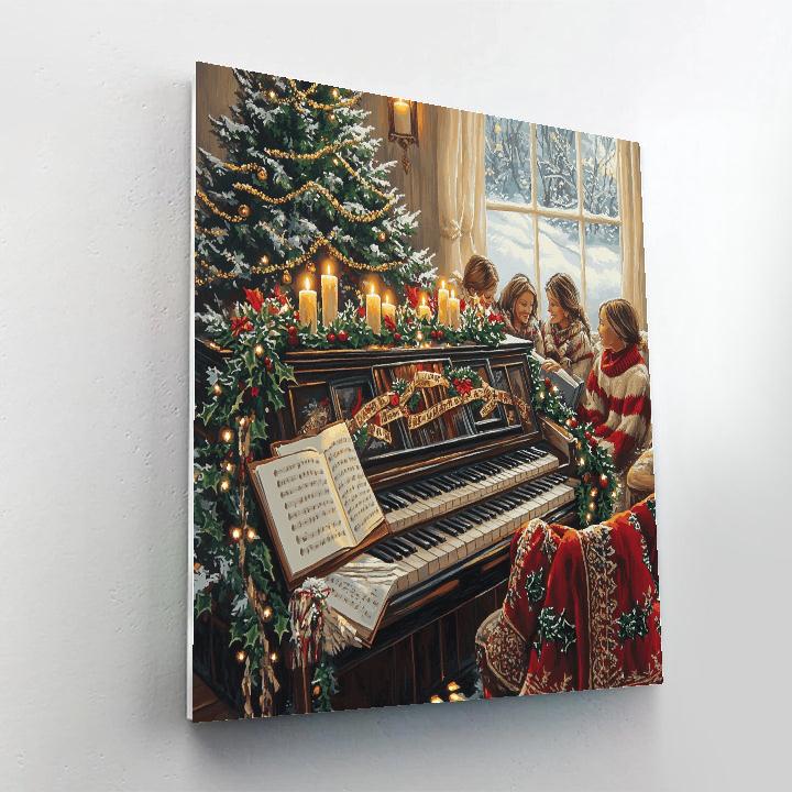 Christmas Choir Around The Piano Paint by numbers kits