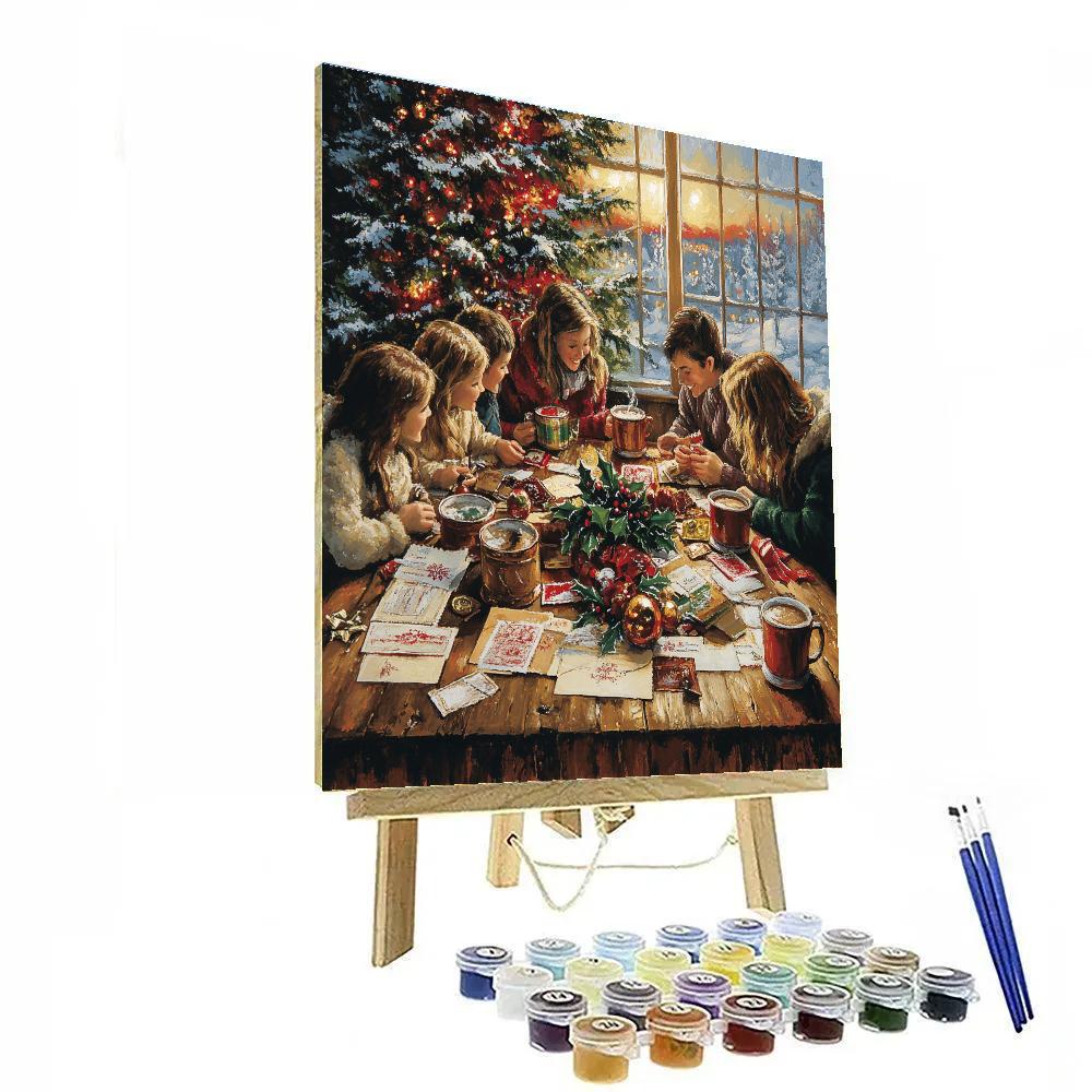 Christmas Card Writing Table Paint by numbers kits