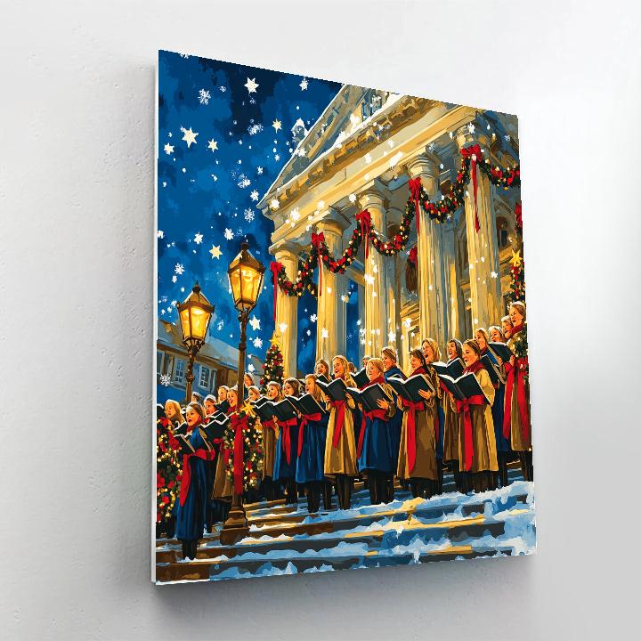Choir On The Town Hall Steps Number painting