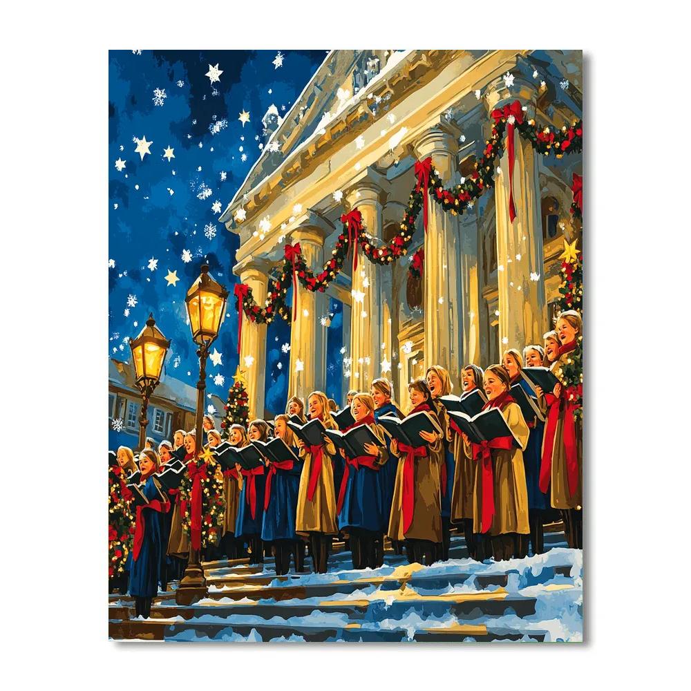 Choir On The Town Hall Steps Number painting