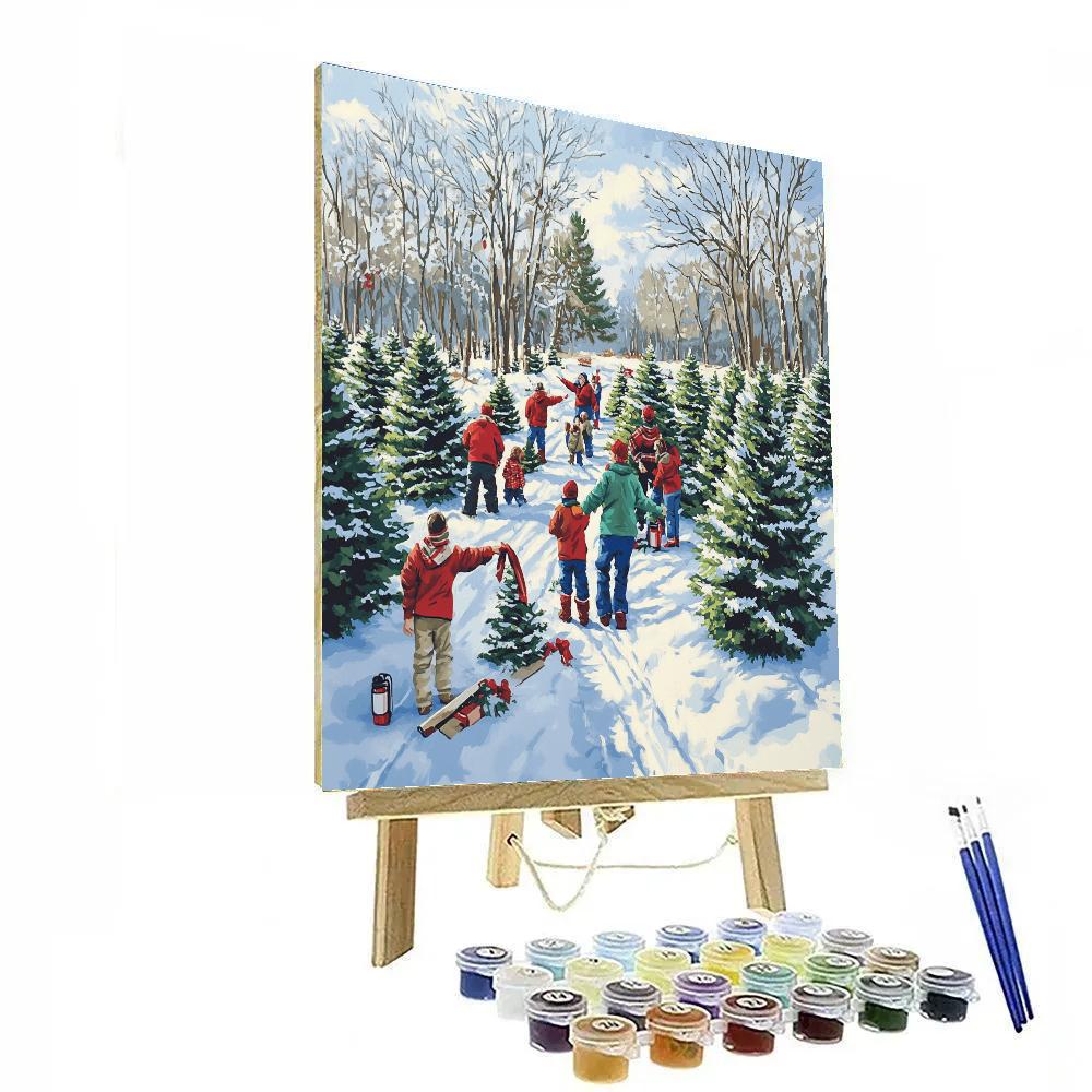 Christmas Tree Farm Reunion paint by color