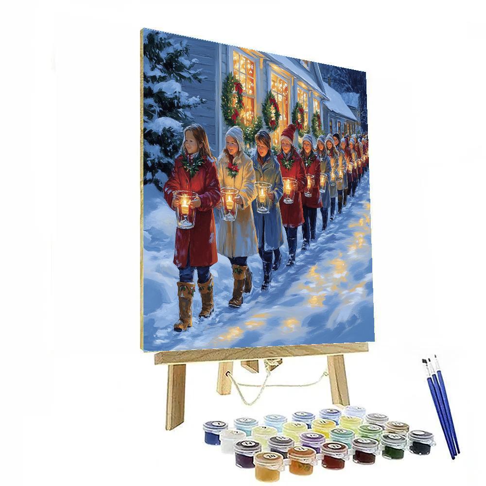 Christmas Eve Candle Procession Painting by numbers kit