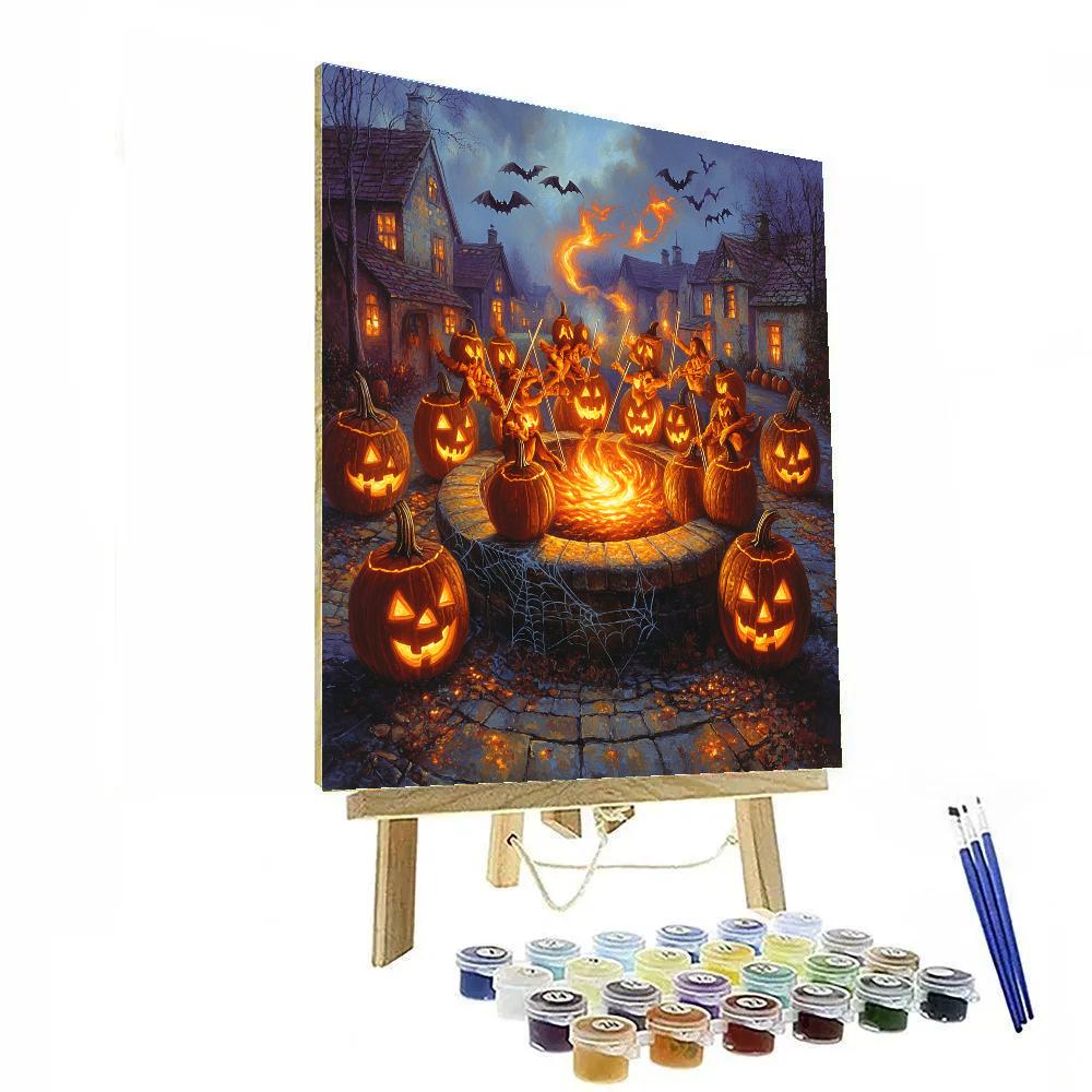 Halloween Lantern Orchestra painting number kit