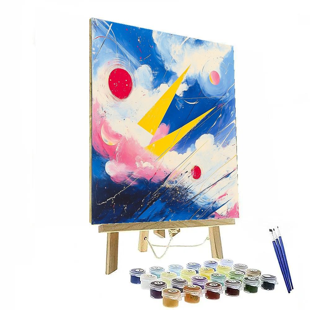 Kandinsky Inspired Abstract Weather Symphony Numbered painting kits