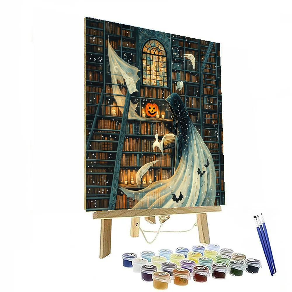 Haunted Library Of Living Tomes Painting by numbers kit