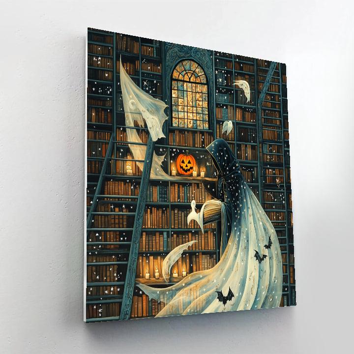 Haunted Library Of Living Tomes Painting by numbers kit