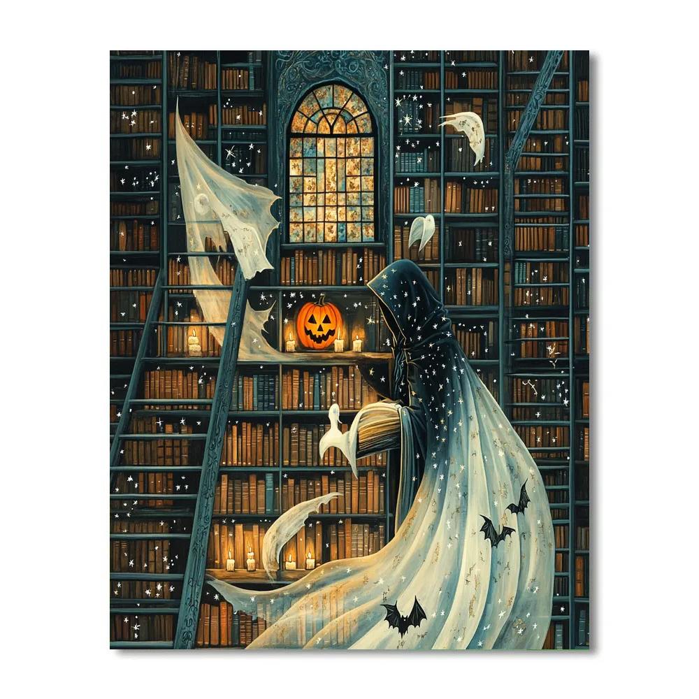 Haunted Library Of Living Tomes Painting by numbers kit