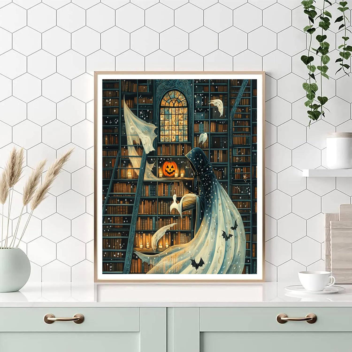 Haunted Library Of Living Tomes Painting by numbers kit