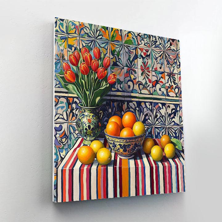 Matisse Inspired Joyful Fruit And Flowers Number painting