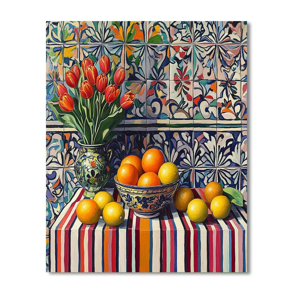 Matisse Inspired Joyful Fruit And Flowers Number painting