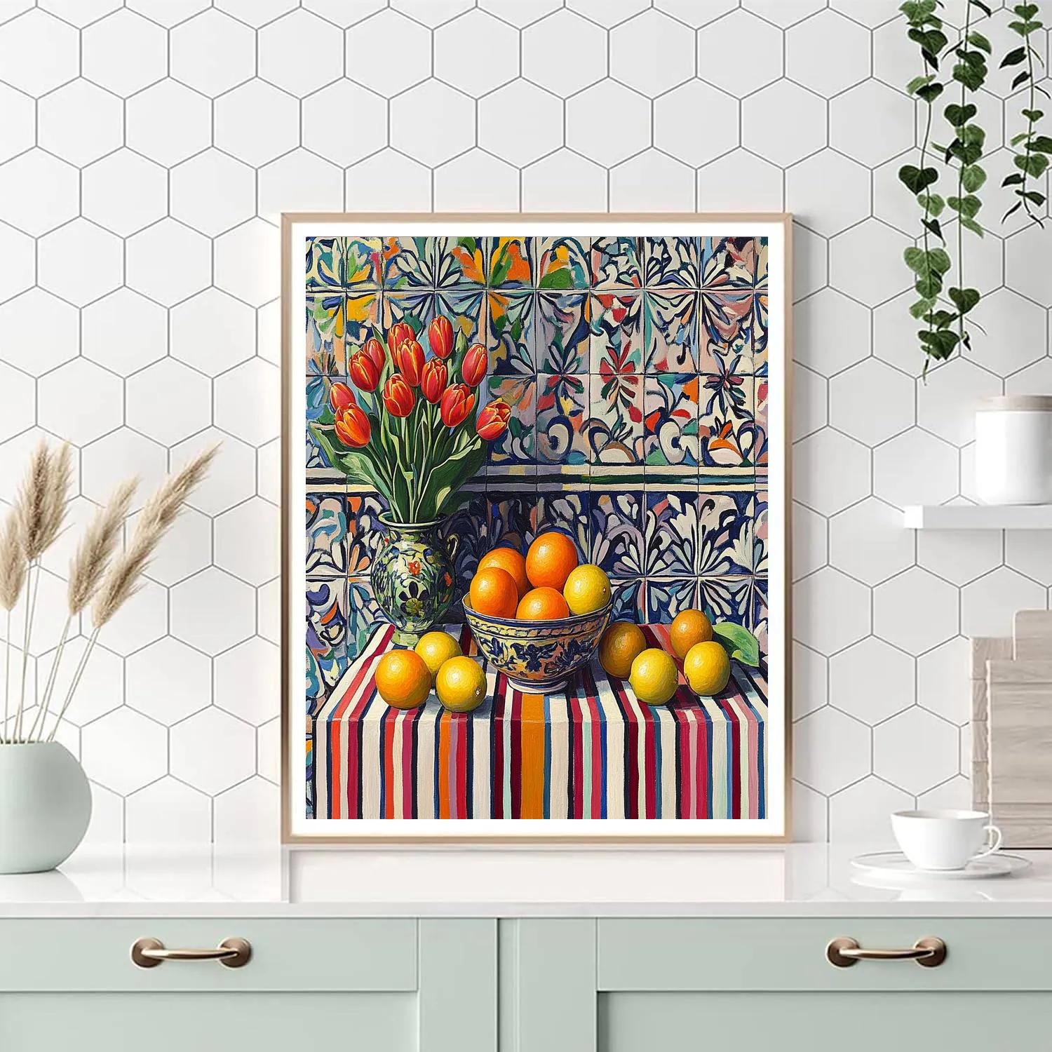 Matisse Inspired Joyful Fruit And Flowers Number painting