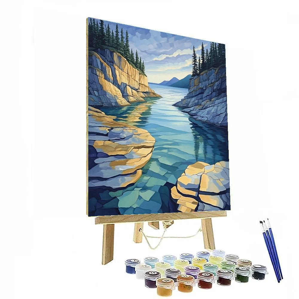 Franklin Carmichael Inspired Glacial Bay Among Shield Cliffs paint by numbers
