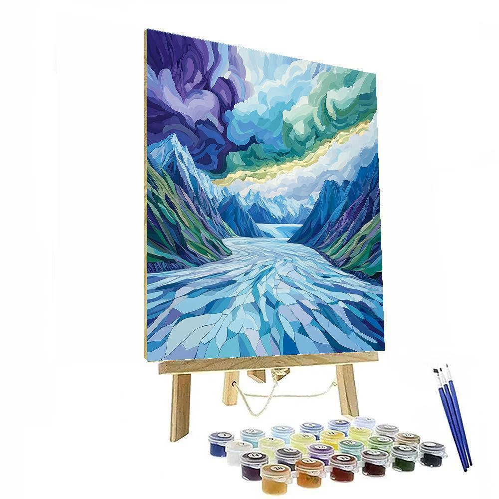 Frederick Varley Inspired Violet Tempest Above Glacier Valley painting number kit