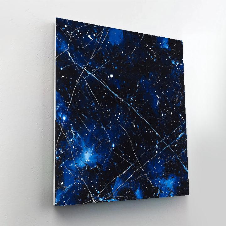 Jackson Pollock Inspired Midnight Storm Lattice paint by number