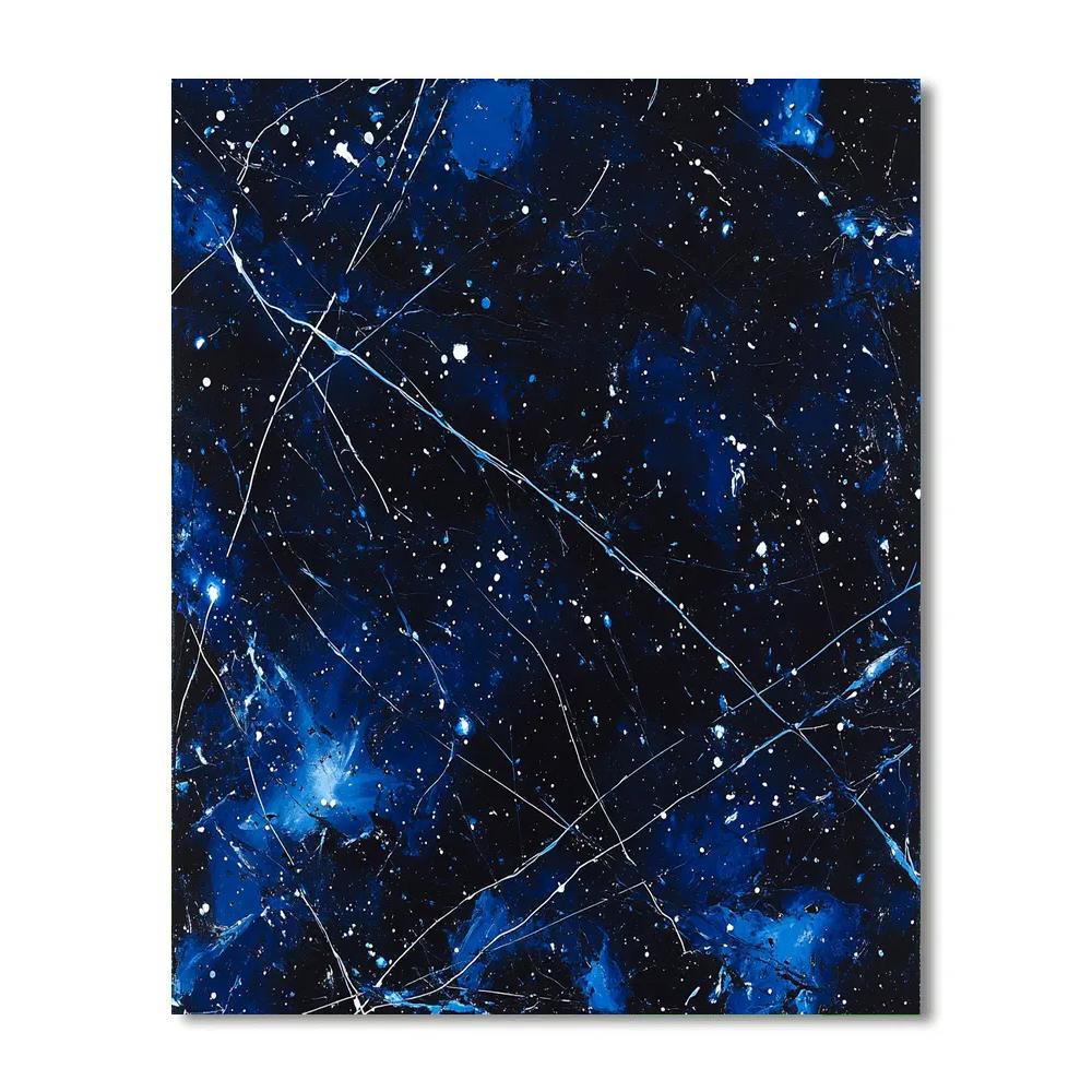 Jackson Pollock Inspired Midnight Storm Lattice paint by number