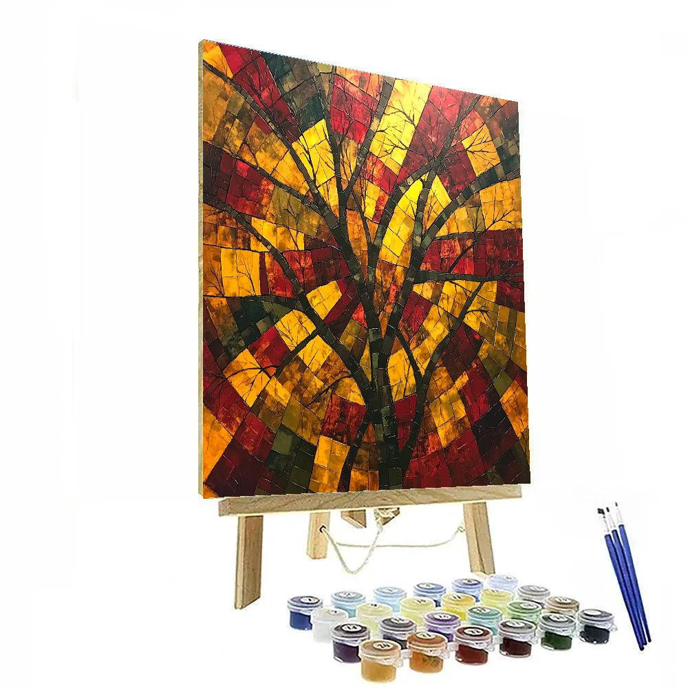 Jean-Paul Riopelle Inspired Emberstorm Autumn Canopy Paint by numbers kits