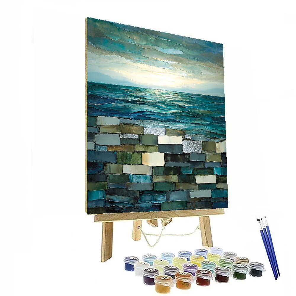 Jean-Paul Riopelle Inspired Tidal Stone Reflections painting number kit