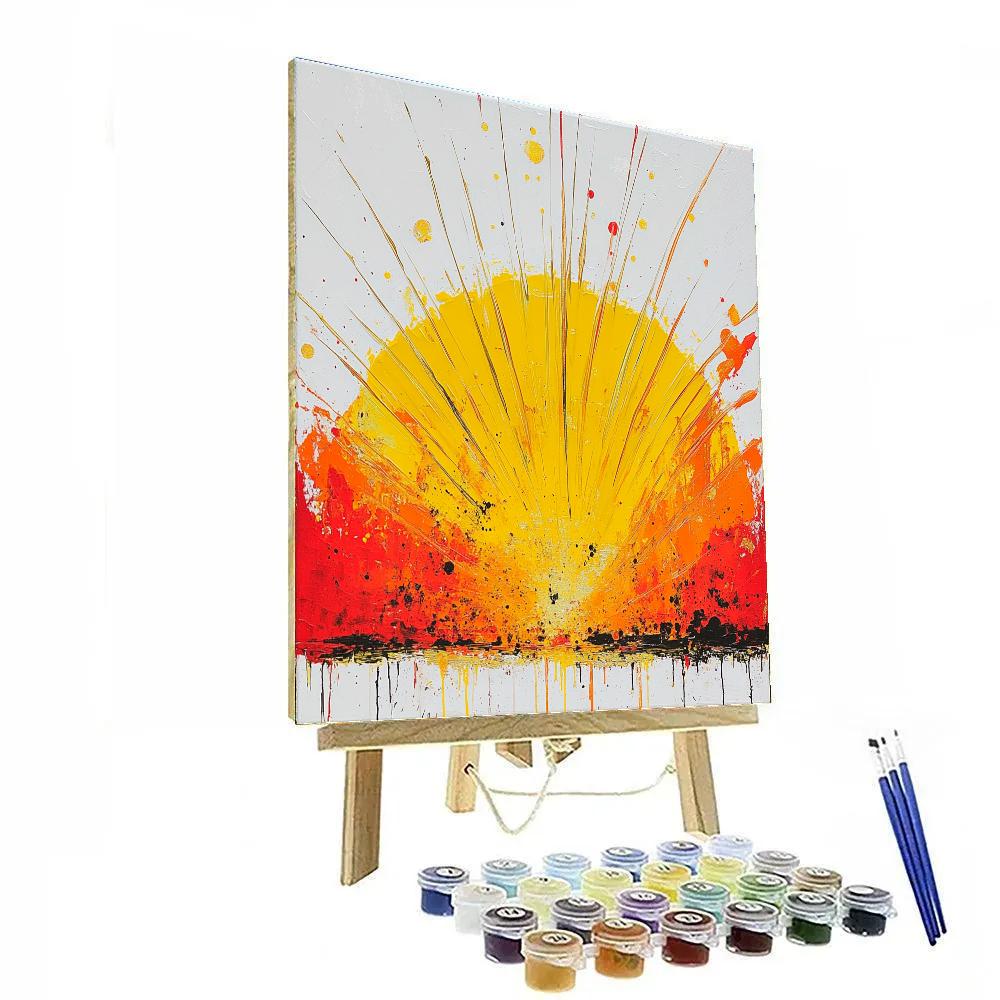 Jackson Pollock Inspired Solar Flare Reverberation Painting by numbers kit