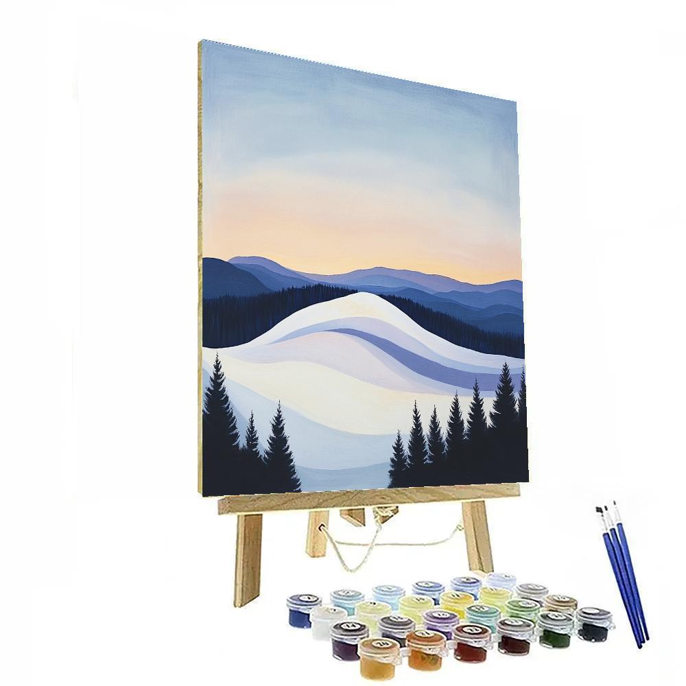 Lawren Harris Inspired Ascending Winter Ridge And Radiant Sky Painting by numbers kit