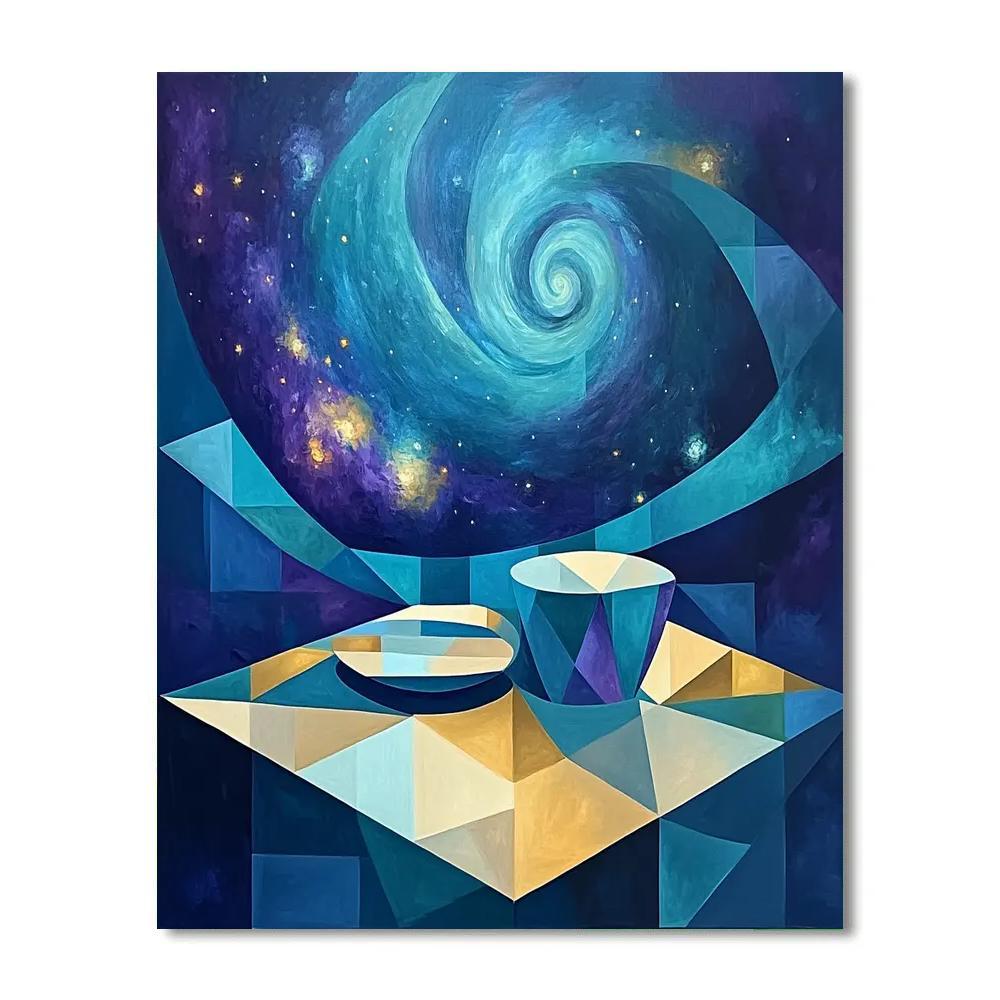 Pablo Picasso Inspired Cubist Nebula Still Life Painting by numbers kit