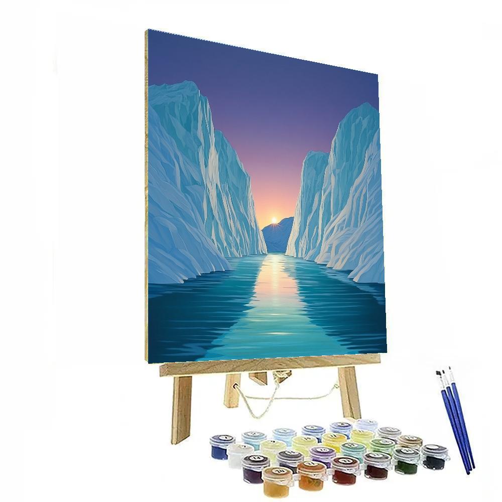 Lawren Harris Inspired Silent Lake Between Twin Icebound Peaks Painting by numbers kit