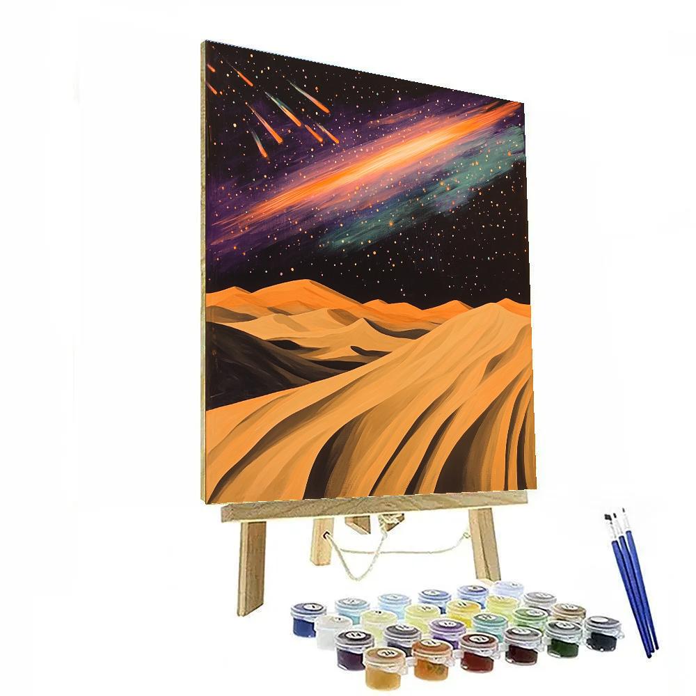 Edgar Degas Inspired Meteor Shower Over Silent Dunes paint by number