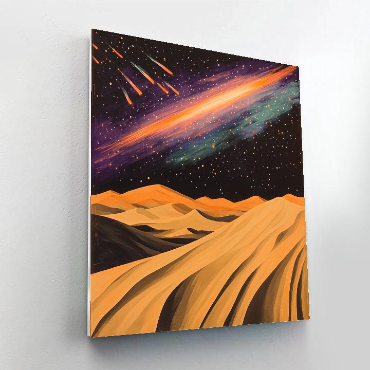 Edgar Degas Inspired Meteor Shower Over Silent Dunes paint by number