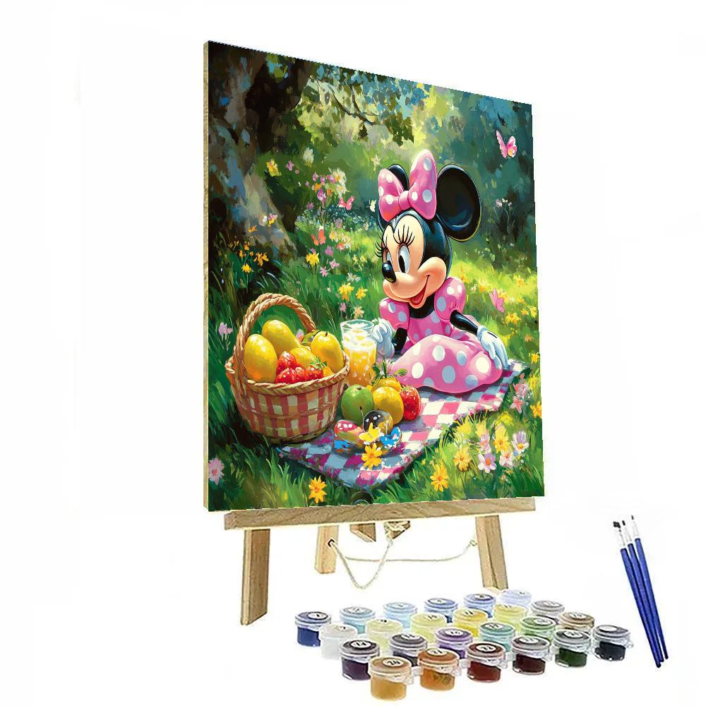 Minnie Mouse Springtime Picnic Delight Disney Inspired painting number kit