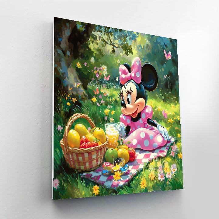 Minnie Mouse Springtime Picnic Delight Disney Inspired painting number kit