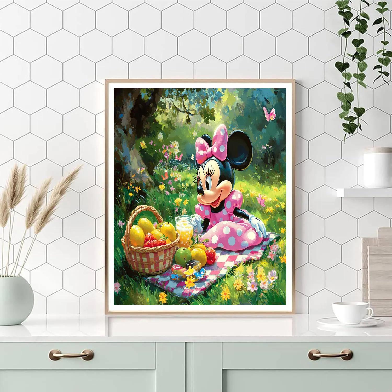 Minnie Mouse Springtime Picnic Delight Disney Inspired painting number kit