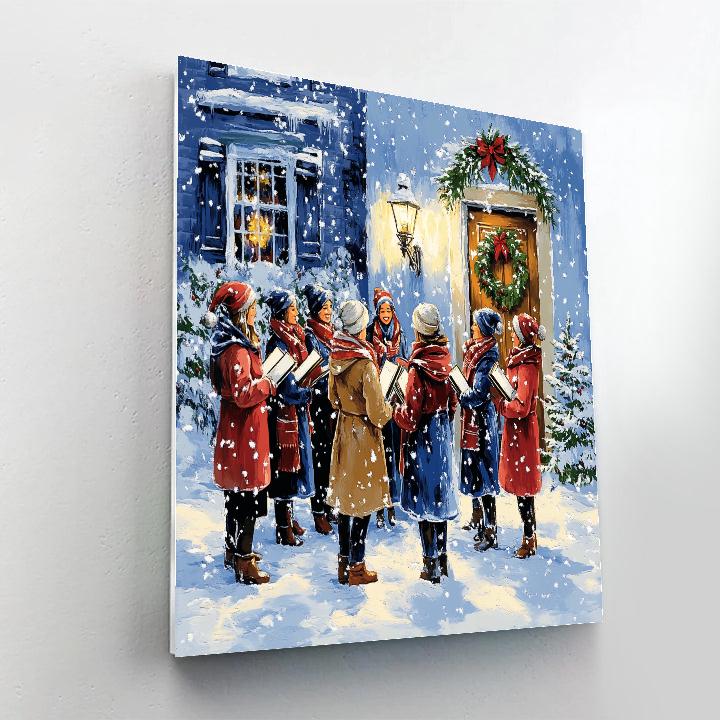 Snowfall Carol Circle Painting by numbers kit