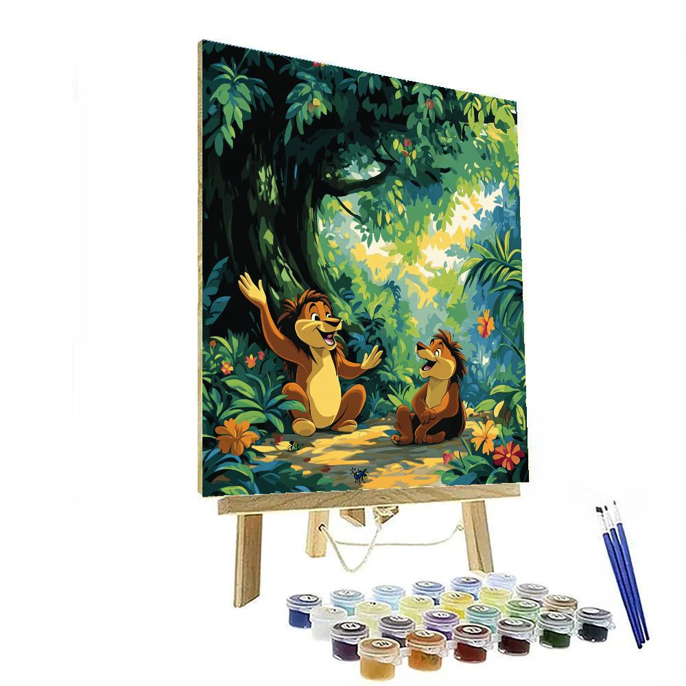 Timon And Pumbaa Jungle Laugh Time Disney Inspired Paint by numbers kits