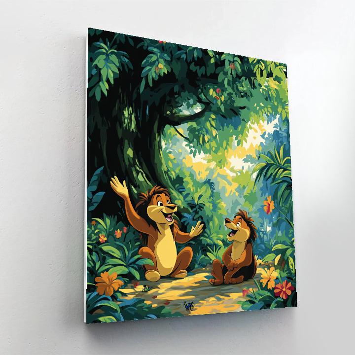 Timon And Pumbaa Jungle Laugh Time Disney Inspired Paint by numbers kits