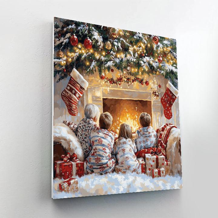 Christmas Eve Storytime Painting by numbers kit