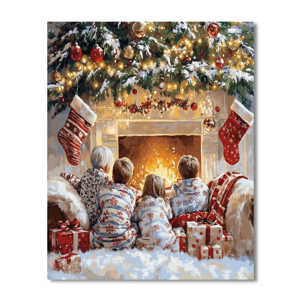Christmas Eve Storytime Painting by numbers kit