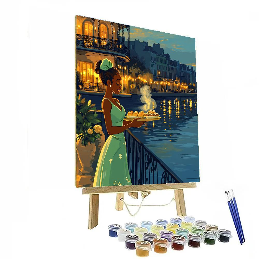 Tiana Riverside Cafe Dream Disney Inspired DIY paint by numbers