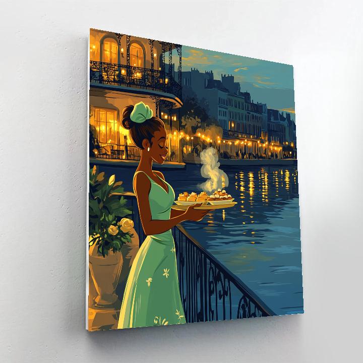 Tiana Riverside Cafe Dream Disney Inspired DIY paint by numbers