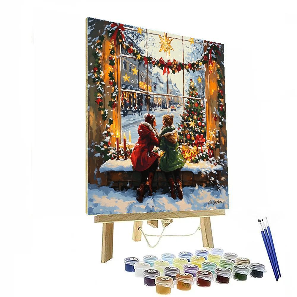 Star Garland Window Singers Numbered painting kits