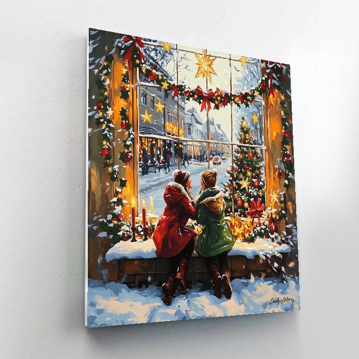 Star Garland Window Singers Numbered painting kits