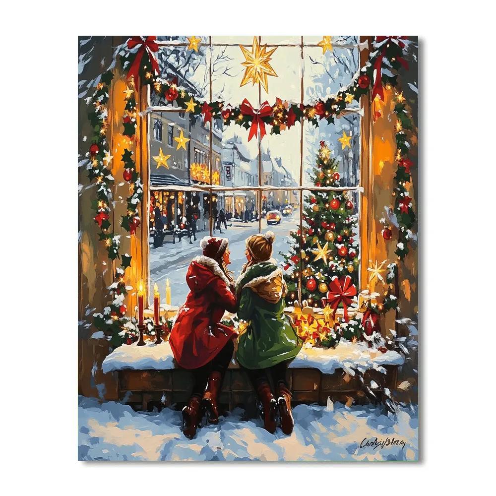 Star Garland Window Singers Numbered painting kits