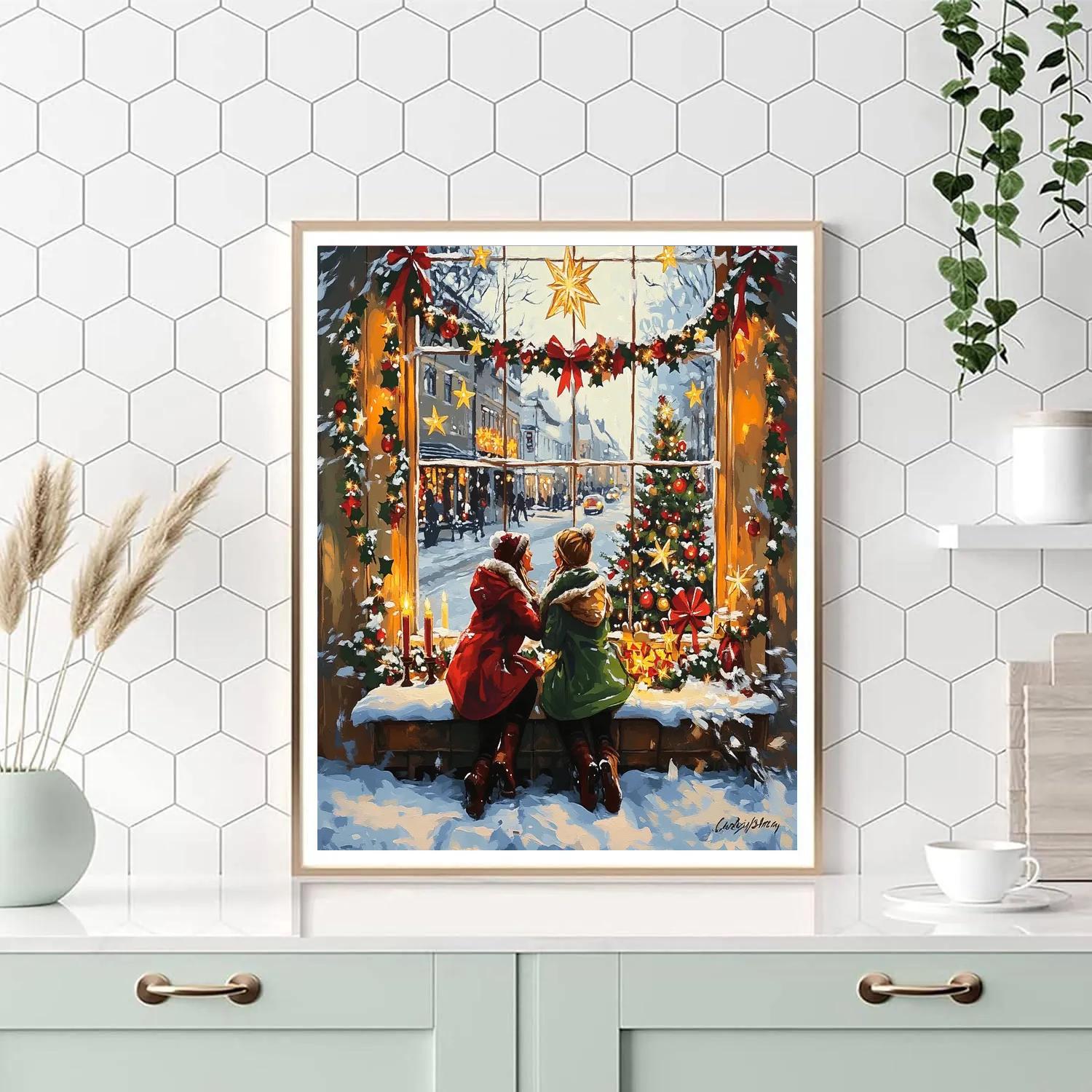 Star Garland Window Singers Numbered painting kits