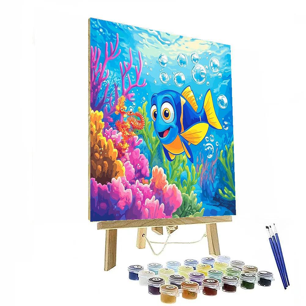Dory Coral Reef Curiosity Disney Inspired Paint by numbers art