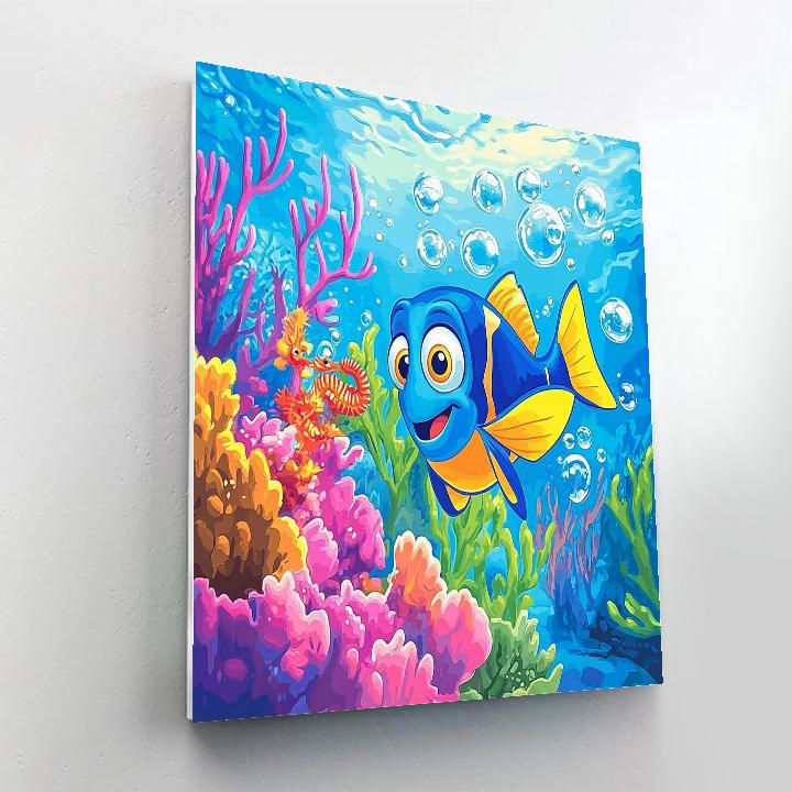 Dory Coral Reef Curiosity Disney Inspired Paint by numbers art
