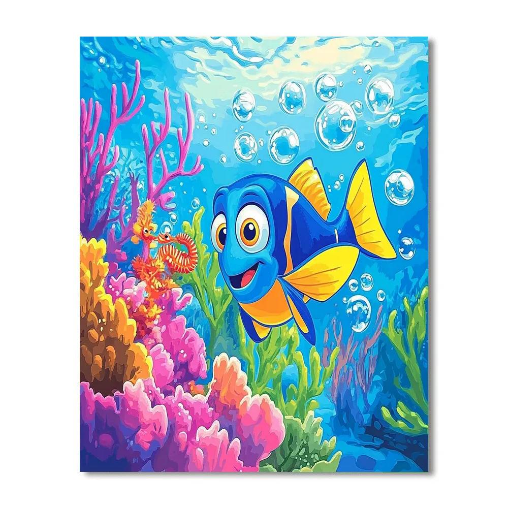 Dory Coral Reef Curiosity Disney Inspired Paint by numbers art