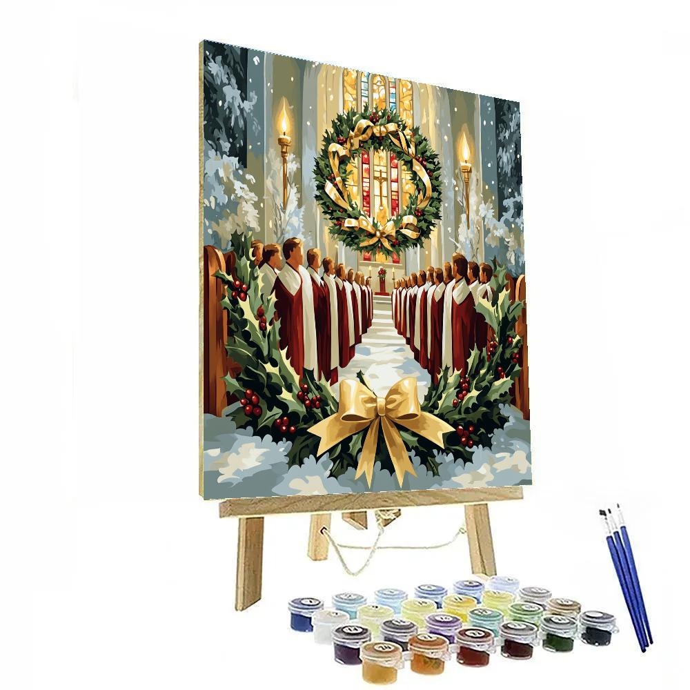 Choir By The Candle Wreath Numbered painting kits