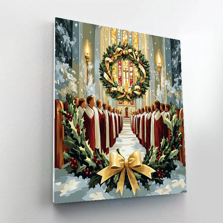 Choir By The Candle Wreath Numbered painting kits